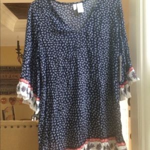 Anne Cole frill trimmed swim  cover up new Small